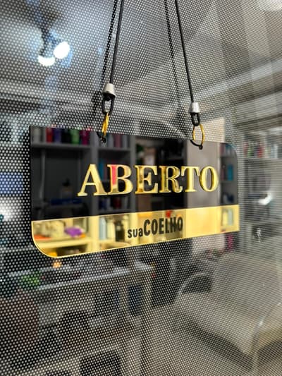 Placa Aberto e Fechado