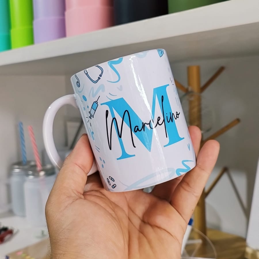 Caneca Porcelana 300ml PERSONALIZADA